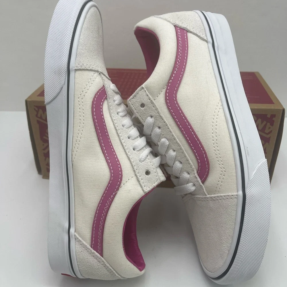 Vans WMNS Old Skool
Pop Raspberry Rose Sneakers 
VN000CR5YLZ
 Cream Pink Low-Top - Picture 9 of 16
